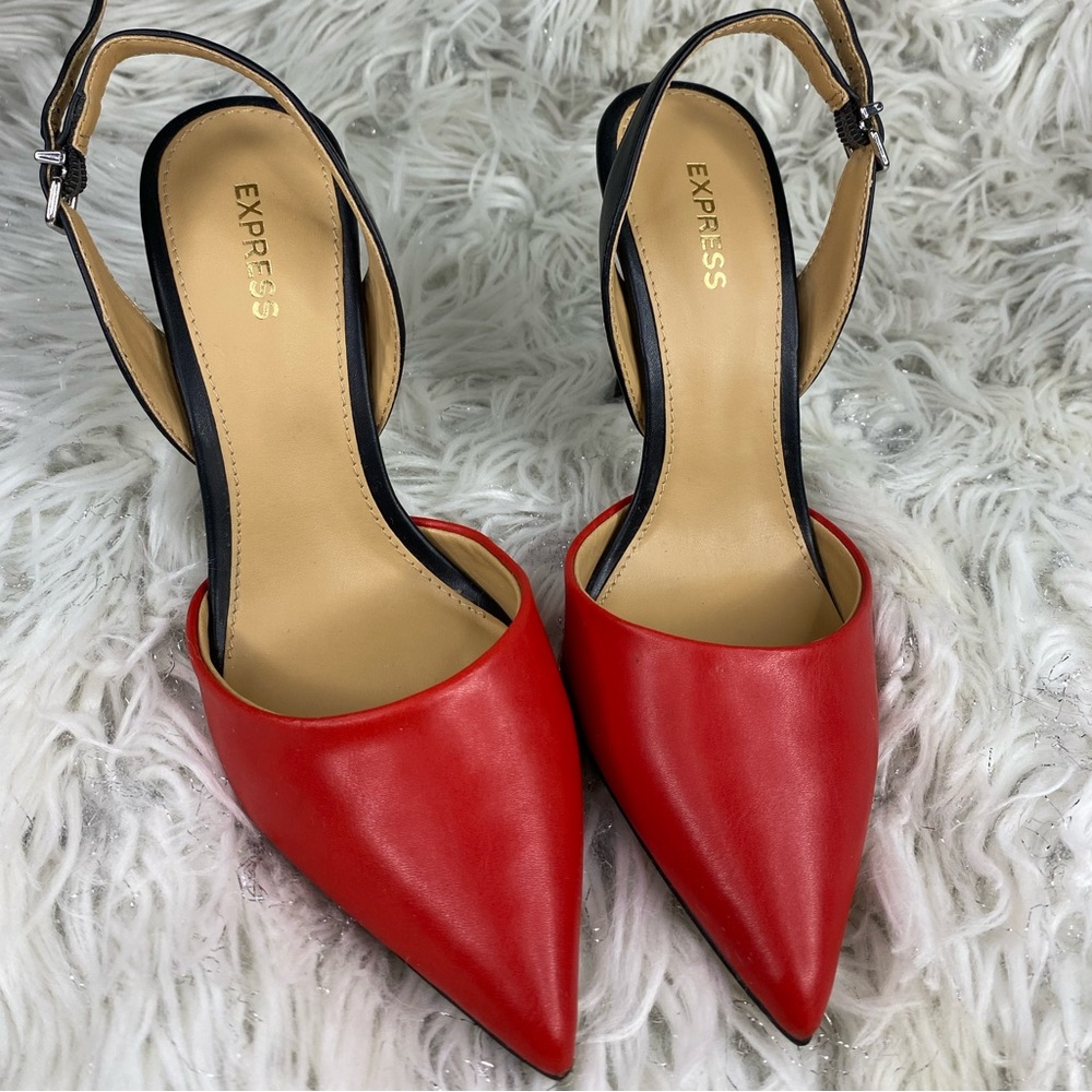 Express Red and Black Heels